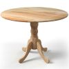 40-inch Round Solid Wood Farmhouse Kitchen Dining Table