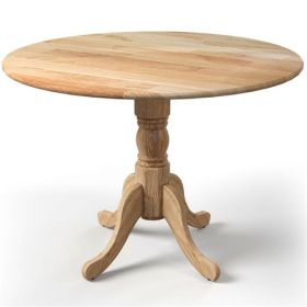 40-inch Round Solid Wood Farmhouse Kitchen Dining Table (Round Table Color: Natural Finish)