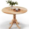 40-inch Round Solid Wood Farmhouse Kitchen Dining Table
