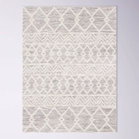 Hand Woven Wool Blend Grey Beige Ivory Persian Style Area Rug (Ivory Persian Area Rug: 3ft x 5ft)