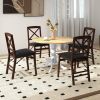 40-inch Round Solid Wood Farmhouse Kitchen Dining Table