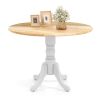 40-inch Round Solid Wood Farmhouse Kitchen Dining Table