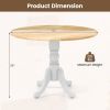40-inch Round Solid Wood Farmhouse Kitchen Dining Table