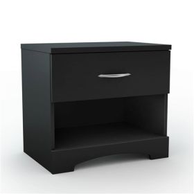 Modern 1 Drawer Nightstand End Side Table Storage (modern 1 Drawer Color: Black)