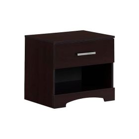 Modern 1 Drawer Nightstand End Side Table Storage (modern 1 Drawer Color: Dark Brown)