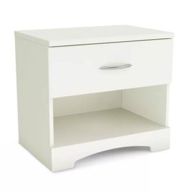 Modern 1 Drawer Nightstand End Side Table Storage (modern 1 Drawer Color: White)