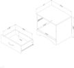 Modern 1 Drawer Nightstand End Side Table Storage